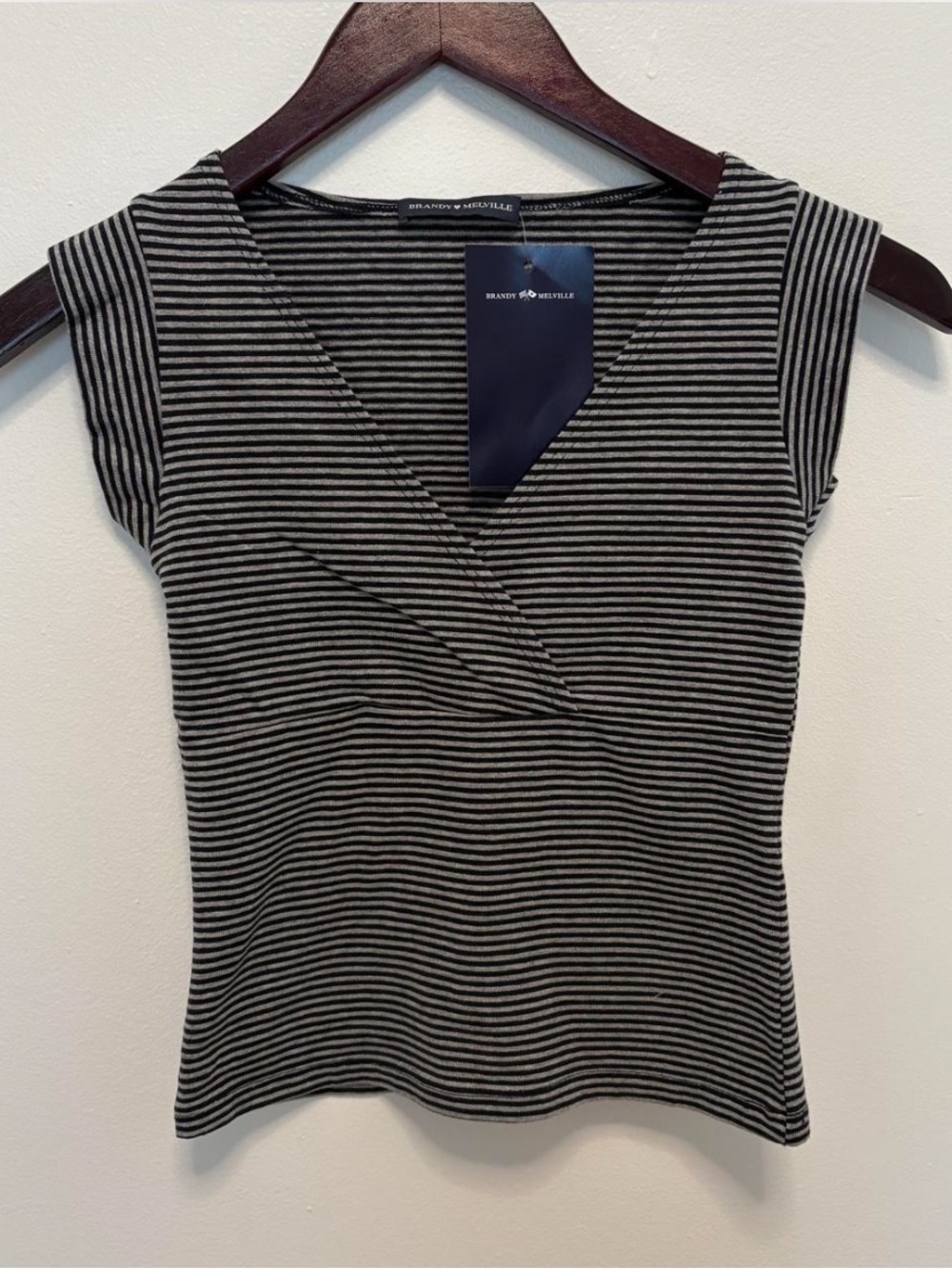 Brandy Melville Black & Gray Amara top